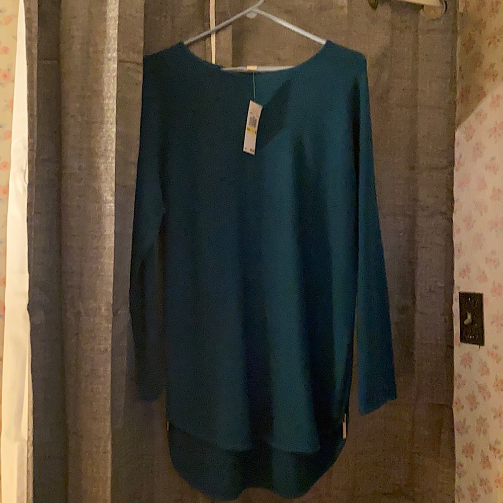 NWT. Michael Kors Luxe Teal Sweater